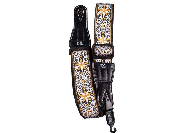 TGI Guitar Strap Woven Cotton Persian Stitch Gold TGI Guitar Strap Woven Cotton Persian Stitch Gold